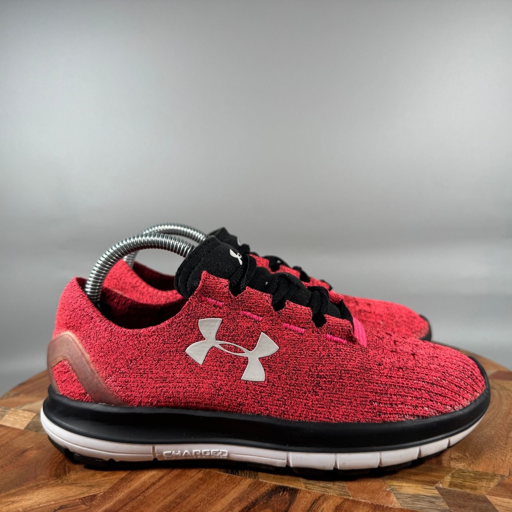 Under Armour Charged Bandit 2 Womens Running Shoes Red Black 1282000-607 Size 6